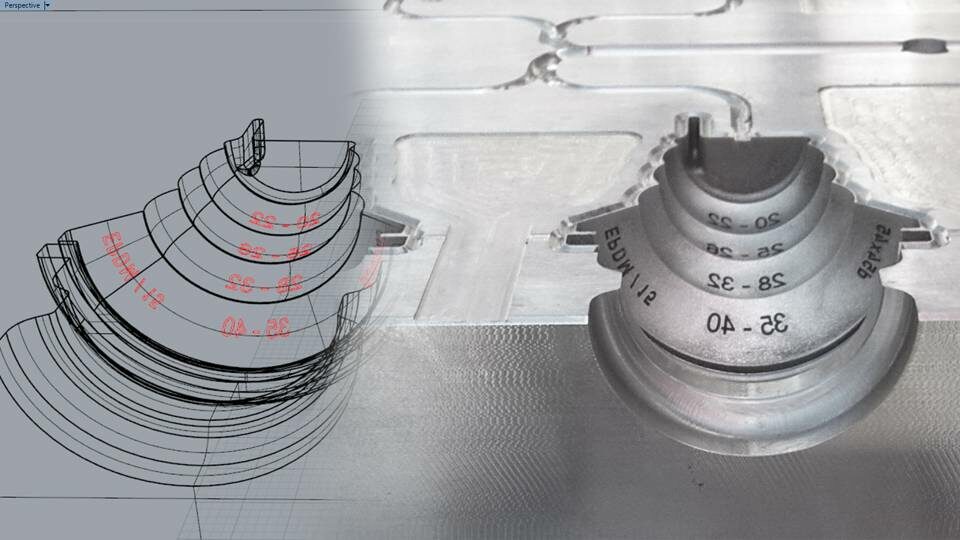 stampi multicavità creati con una tecnica ricavata da incisioni a laser